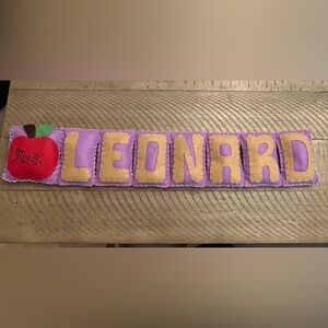 Personalized Purple and Tan Name Banner